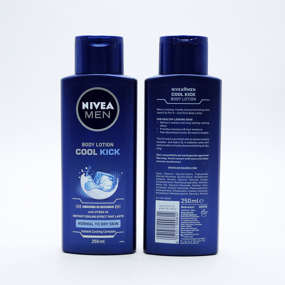 Nivea Men Cool Kick Body Lotion | High Quality Tissue Product Online - Product Image Nivea Men Cool Kick Body Lotion | High Quality Tissue Product Online - Product Image